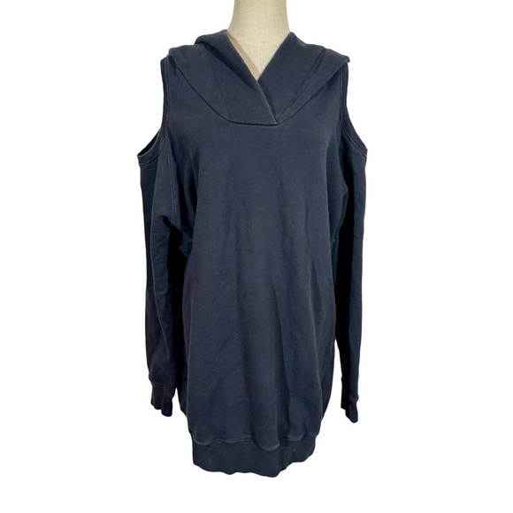 FAITH CONNEXION Hooded Cut Out Sweatshirt Dress Sailor Hooded Sweater in Black - Picture 6 of 12